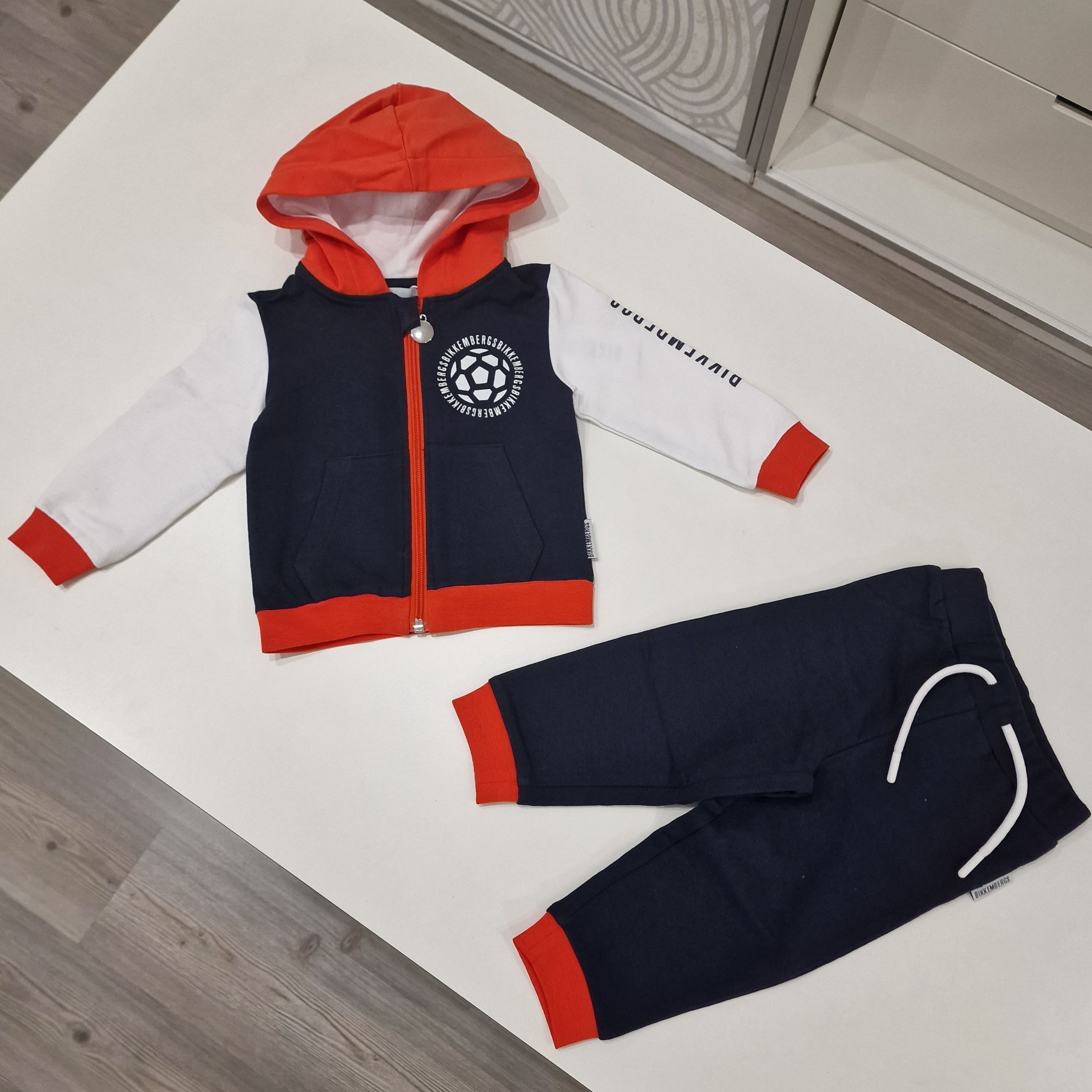 Tuta bambino garzata blu arancio bikkembergs SUPER KIDS